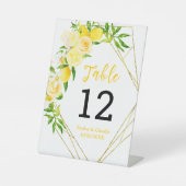 Signe De Table Lemons and Foliage Wedding Table Number (Recto)