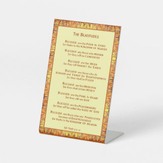 Signe De Table Les Béatitudes du Sermon de Jésus sur le Mont