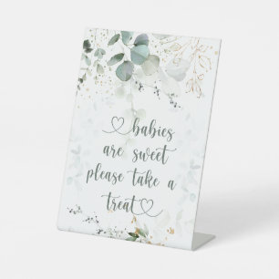 Signe De Table Les bébés sont de doux Baby shower Eucalyptus
