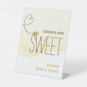 Signe De Table "Les bébés sont doux" Bumble Bee Baby shower Faveu (Recto)