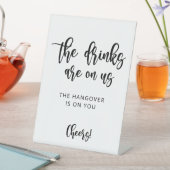 Signe De Table Les boissons sont sur nous Drôle Bar Mariage (In SItu)