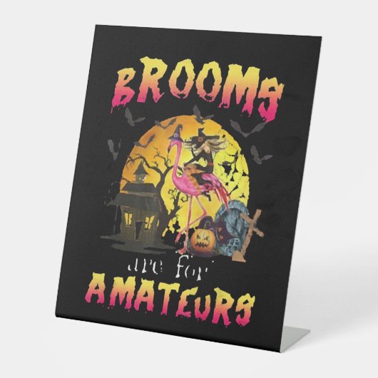 Signe De Table Les Chambres Sont Pour Halloween Flamant rose (Recto)