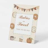 Signe De Table Les Citrouilles d'automne sont Baby shower doux (Recto)