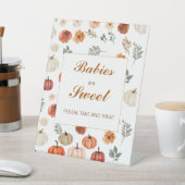Signe De Table Les Citrouilles d'automne sont Baby shower doux (In SItu)