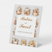 Signe De Table Les Citrouilles d'automne sont Baby shower doux (Recto)