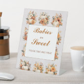 Signe De Table Les Citrouilles d'automne sont Baby shower doux (In SItu)