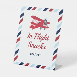 Signe De Table Les collations en vol d'anniversaire d'avion le te