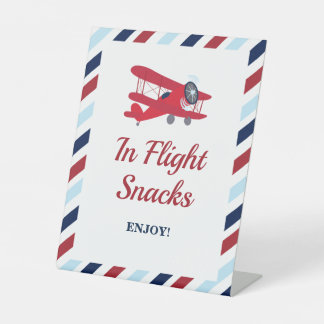 Signe De Table Les collations en vol d'anniversaire d'avion le te