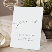 Signe De Table Les faveurs de mariage minimal Script s'il vous pl