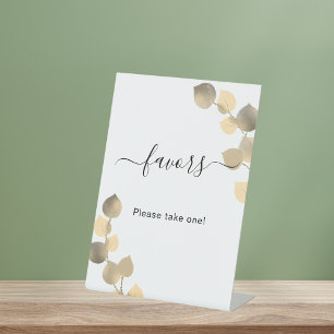 Signe De Table Les faveurs dorées d'Eucalyptus