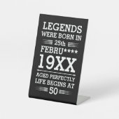 Signe De Table Les légendes personnalisées sont nées à la date Mo (Recto)