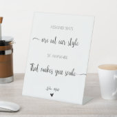 Signe De Table Les Sièges mariages Assignés Ne Sont Pas Notre Sty (In SItu)