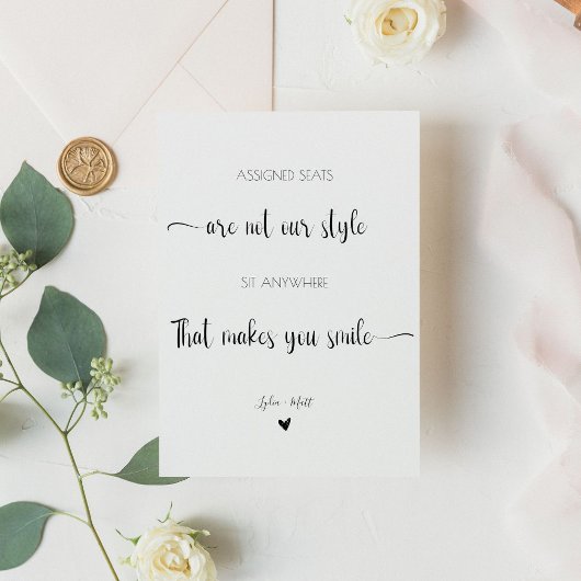 Signe De Table Les Sièges mariages Assignés Ne Sont Pas Notre Sty