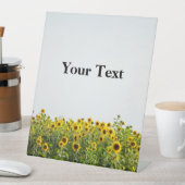 Signe De Table Les tournesols dans un champ (In SItu)