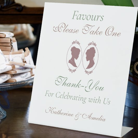 Signe De Table Lesbiennes Mariées Regency Rose Roses