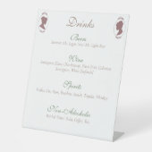 Signe De Table Lesbiennes Mariées Regency Rose Roses (Recto)