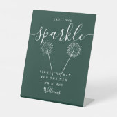 Signe De Table Let Love Sparkle Emerald Green Signature Script (Recto)