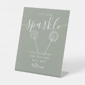 Signe De Table Let Love Sparkle Sage Green Signature Script (Recto)