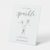 Signe De Table Let Love Sparkle - Sparkler Sendoff Sign Mariage (Recto)