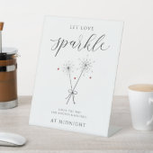 Signe De Table Let Love Sparkle - Sparkler Sendoff Sign Mariage (In SItu)