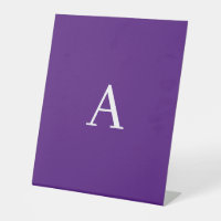 Lettre initiale Monogramme Style moderne violet