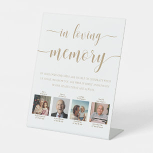 Signe De Table Leyton Gold Photo In Love Memory Mariage