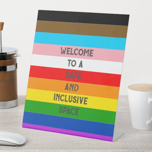 Signe De Table LGBTQ personnalisable Progrès Fierté drapeau Arc-e (In SItu)