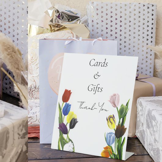 Signe De Table LGBTQ plus Fleurs tulipes