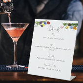 Signe De Table LGBTQ plus Tulips Fleurs Menu Boissons