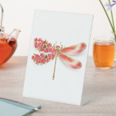 Signe De Table libellule de fleurs avec sakura de bijoux (In SItu)