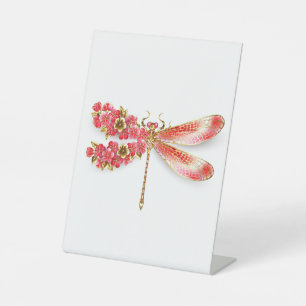 Signe De Table libellule de fleurs avec sakura de bijoux