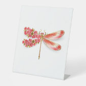 Signe De Table libellule de fleurs avec sakura de bijoux (Recto)