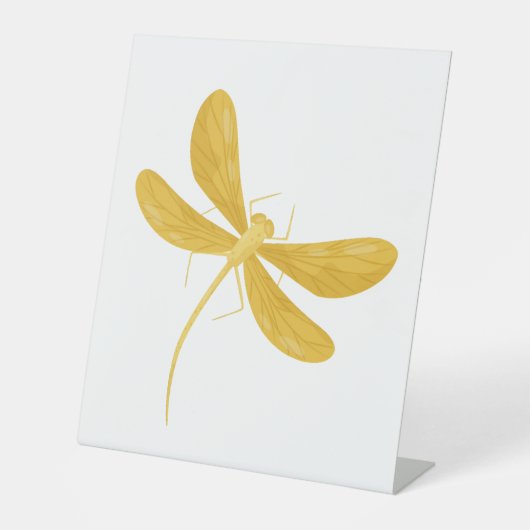 Signe De Table libellule jaune (Recto)