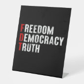 Signe De Table Liberté Démocratie Vérité (Recto)
