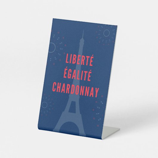 Signe De Table Liberté Égalité Chardonnay Funny Tour Eiffel (Recto)