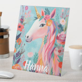 Signe De Table Licorne de rêve pastel arc-en-ciel (In SItu)