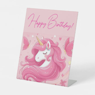 Signe De Table licorne rose