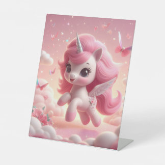 Signe De Table licorne rose