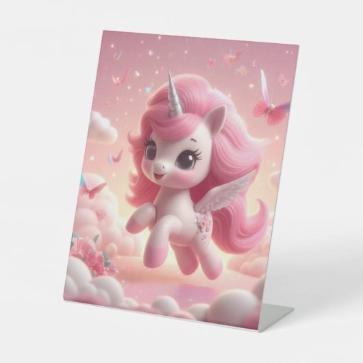 Signe De Table licorne rose (Recto)