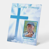 Signe De Table Lieu du service funèbre commémoratif Croix chrétie (Recto)