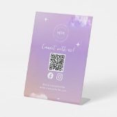 Signe De Table Lilac Connect Us Social Media QR Code (Recto)