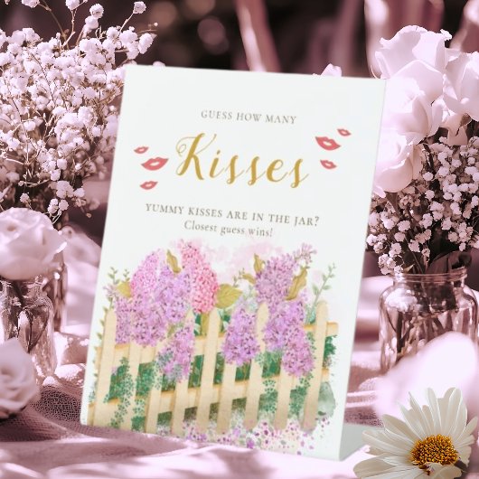 Signe De Table Lilac Devinez combien de baisers Mariage Frais sur