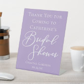 Signe De Table Lilac Purple Bridal Shower Personalized Welcome (In SItu)