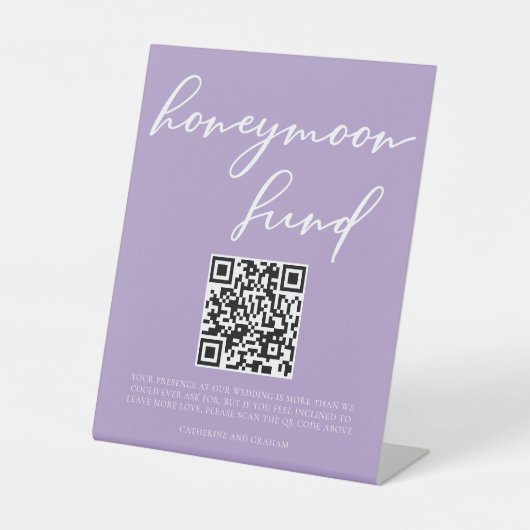 Signe De Table Lilac Purple Mariage Honple Fund Code QR (Recto)
