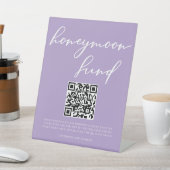 Signe De Table Lilac Purple Mariage Honple Fund Code QR (In SItu)