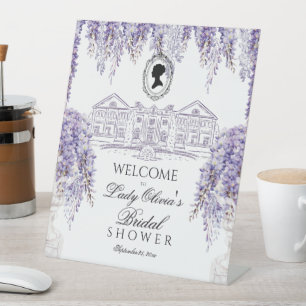 Signe De Table Lilial de l'ère Régence pour une douche de mariage