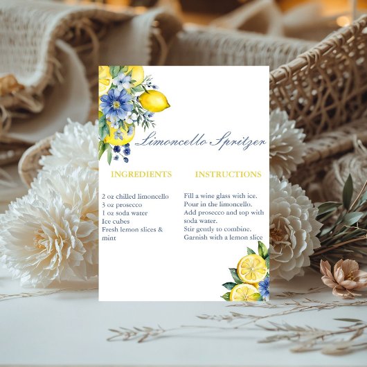 Signe De Table Limoncello Pritzer Recette Fête des mariées Favori