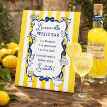 Limoncello Spritz Bar Rayure Jaune La Dolce Vita