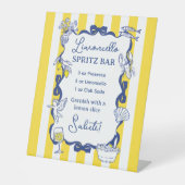 Signe De Table Limoncello Spritz Bar Rayure Jaune La Dolce Vita (Recto)