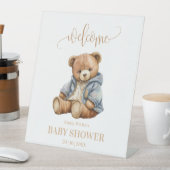 Signe De Table L'Invitation Baby shower De L'Ours En Teddy Peut A (In SItu)